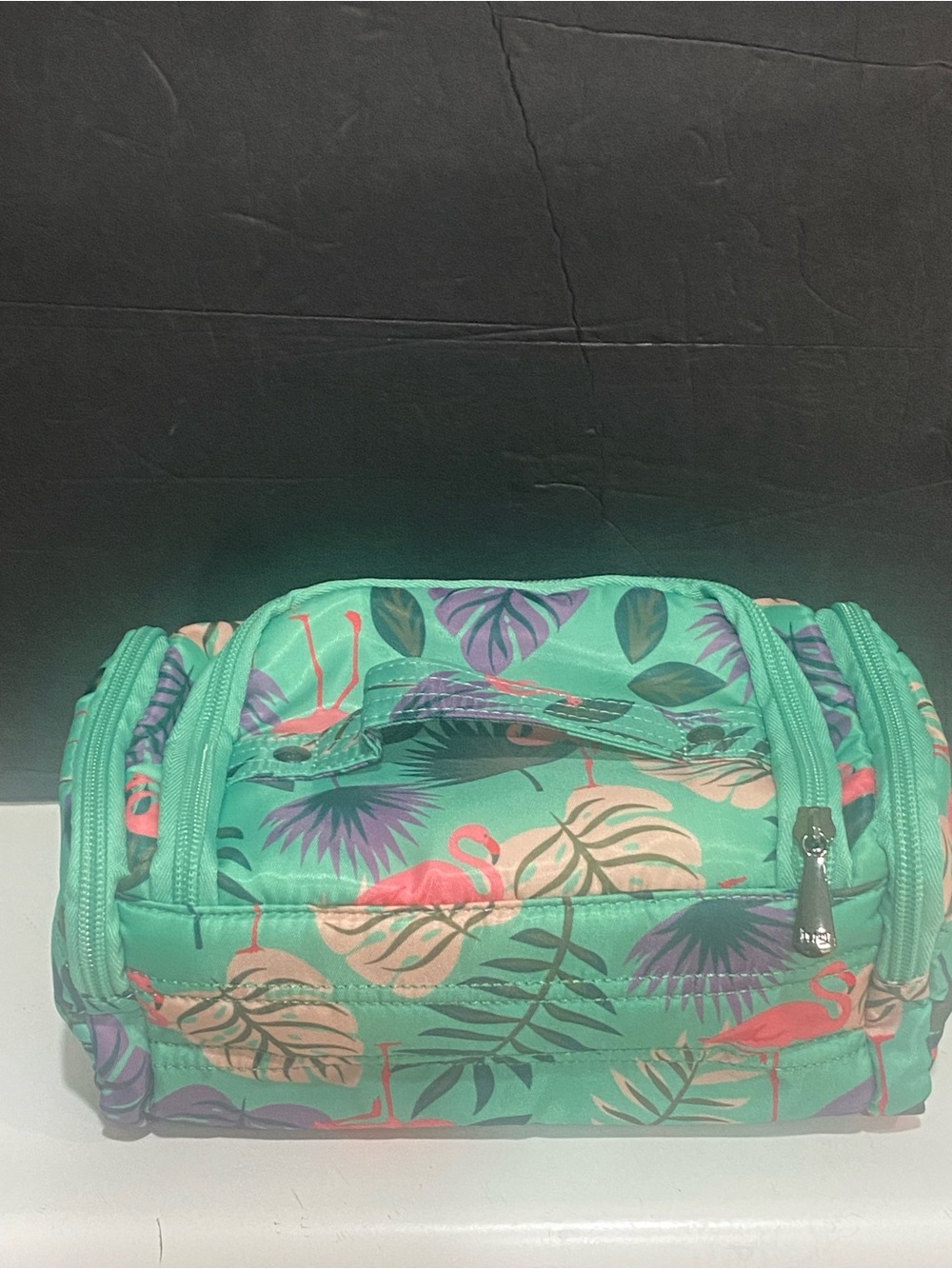 Lug Resort Flamingo Cosmetic Case - Travel-Friendly Makeup Organizer Bag - Picture 5 of 10